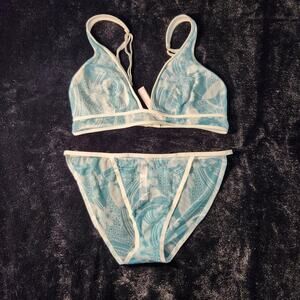 Victoria's Secret Mesh 70s Inspired Bra and Panty Set